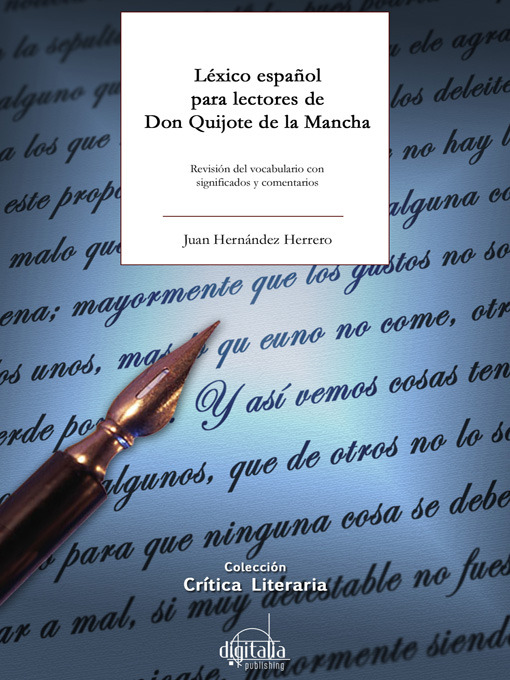 Title details for Léxico español para lectores de Don Quijote de la Mancha by Juan Hernández - Available